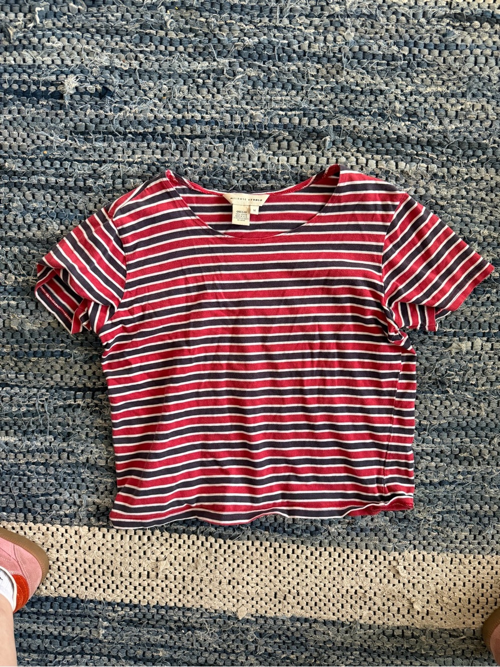 Melrose Studio Baby Tee Size M wide neck